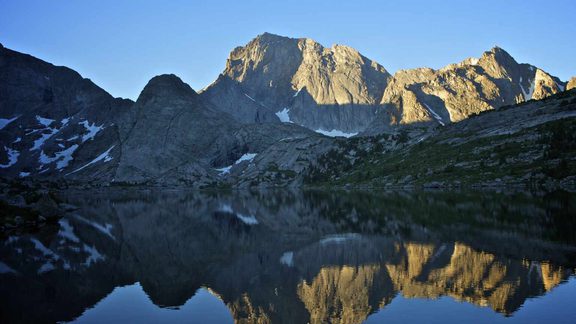 Deep Lake and Temple Peak Wind River Range