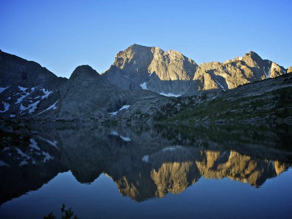 Deep Lake and Temple Peak Wind River Range