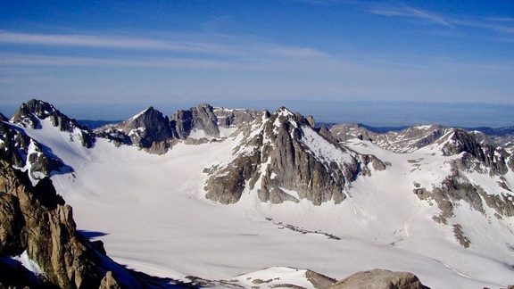 Mammoth Glacier viewed From Gannett Peak Wind River Range